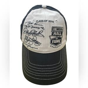 NWT NASCAR Hase Authentic 2010 Charlotte Hall of Fame SnapBack hat black cream